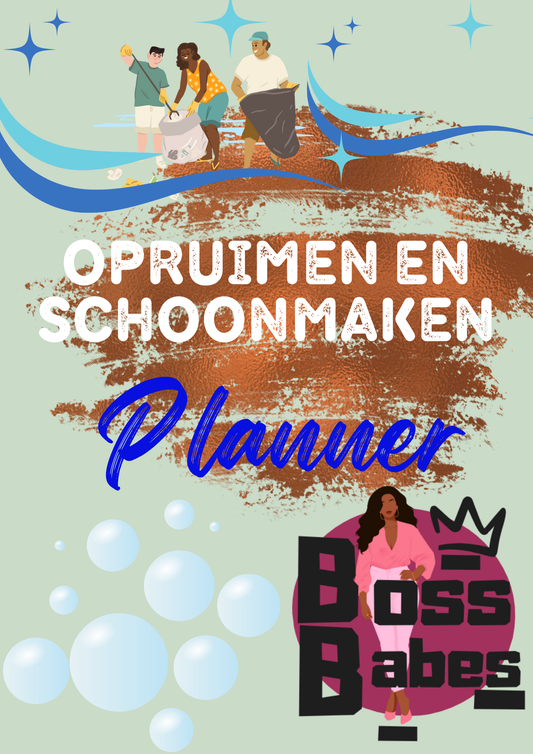 Opruimen en schoonmaken planner